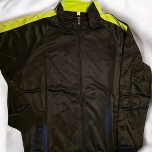 Men's Black and Green Jacket